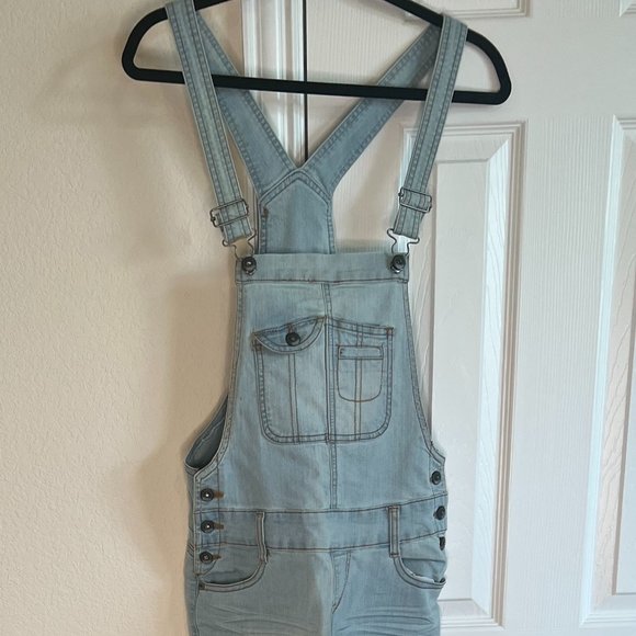 ChiQle Denim Architect Overalls Women's Light Blue Denim Jumpsuit - Small - Picture 5 of 8